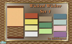 Sims 2 — Wicked Wicker Set 1 by hatshepsut — A set of Wicker based wall coverings