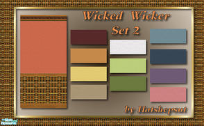 Sims 2 — Wicked Wicker Set 2 by hatshepsut — Wicker based wall coverings.